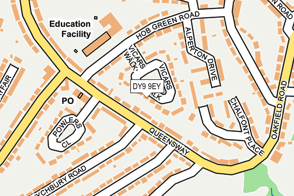 DY9 9EY map - OS OpenMap – Local (Ordnance Survey)