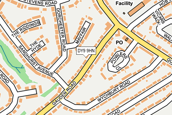 DY9 9HN map - OS OpenMap – Local (Ordnance Survey)