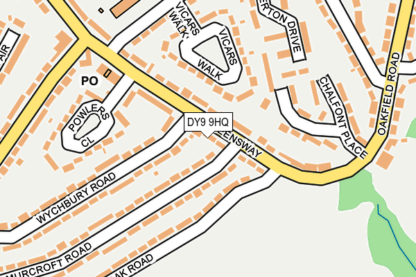 DY9 9HQ map - OS OpenMap – Local (Ordnance Survey)