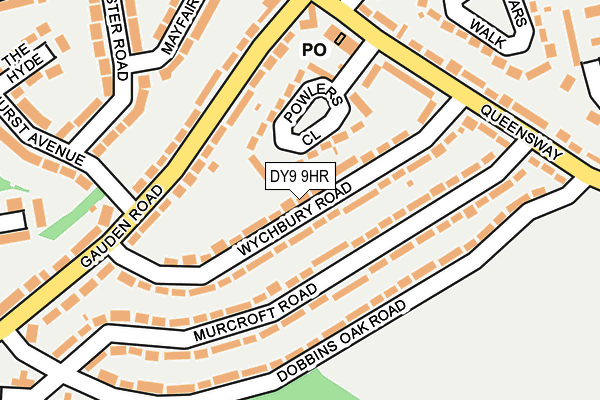DY9 9HR map - OS OpenMap – Local (Ordnance Survey)