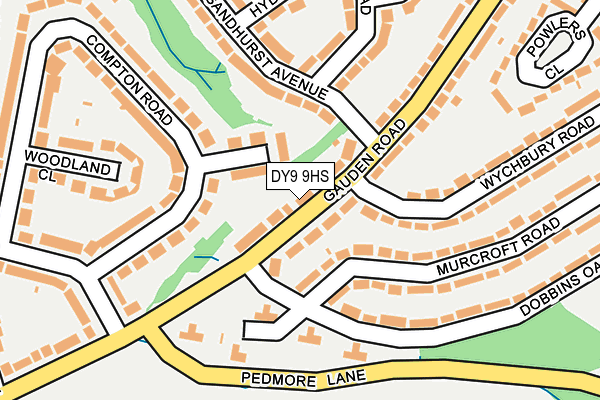 DY9 9HS map - OS OpenMap – Local (Ordnance Survey)