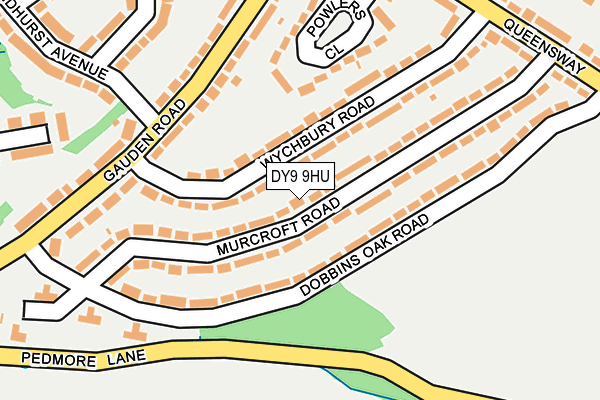 DY9 9HU map - OS OpenMap – Local (Ordnance Survey)