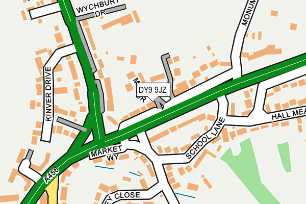 DY9 9JZ map - OS OpenMap – Local (Ordnance Survey)