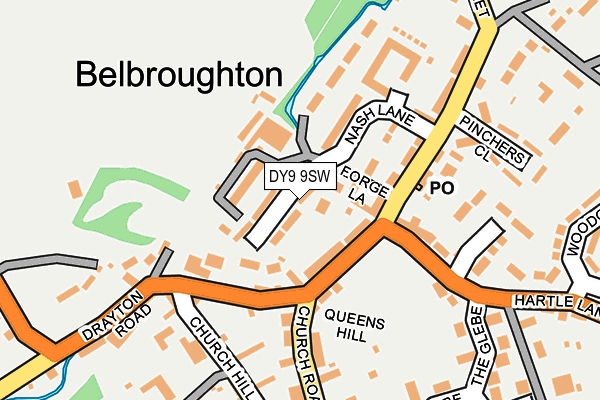 Map of BELBROUGHTON DEVELOPMENTS LTD at local scale