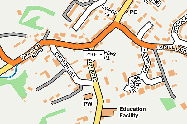 DY9 9TE map - OS OpenMap – Local (Ordnance Survey)