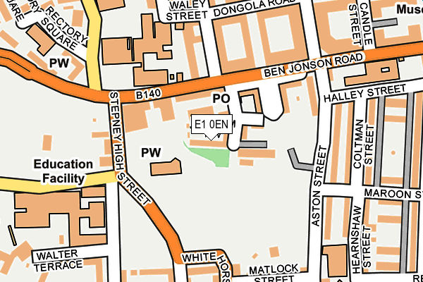 E1 0EN map - OS OpenMap – Local (Ordnance Survey)