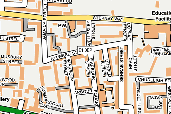 E1 0EP map - OS OpenMap – Local (Ordnance Survey)