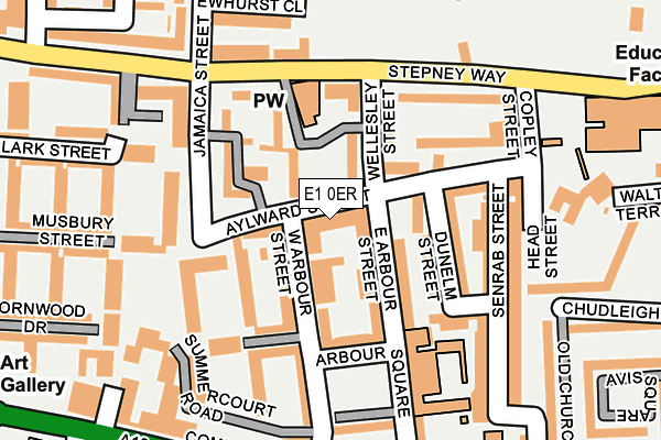 E1 0ER map - OS OpenMap – Local (Ordnance Survey)