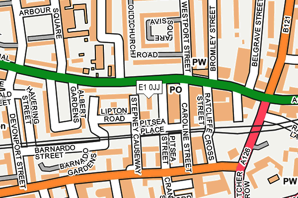 E1 0JJ map - OS OpenMap – Local (Ordnance Survey)