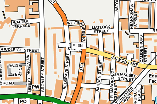 E1 0NJ map - OS OpenMap – Local (Ordnance Survey)