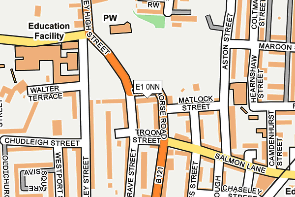 E1 0NN map - OS OpenMap – Local (Ordnance Survey)