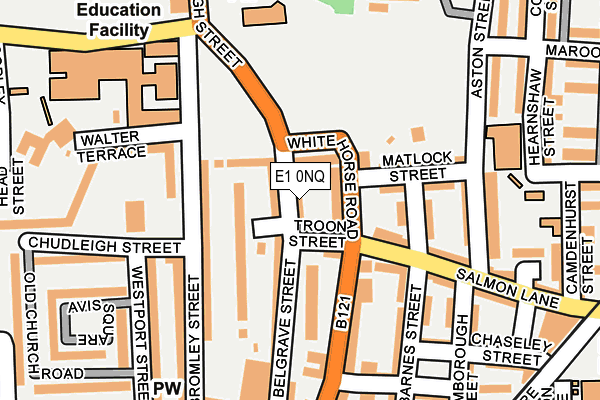 E1 0NQ map - OS OpenMap – Local (Ordnance Survey)