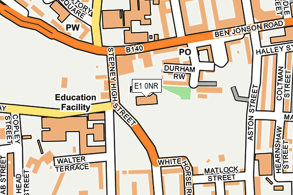 E1 0NR map - OS OpenMap – Local (Ordnance Survey)