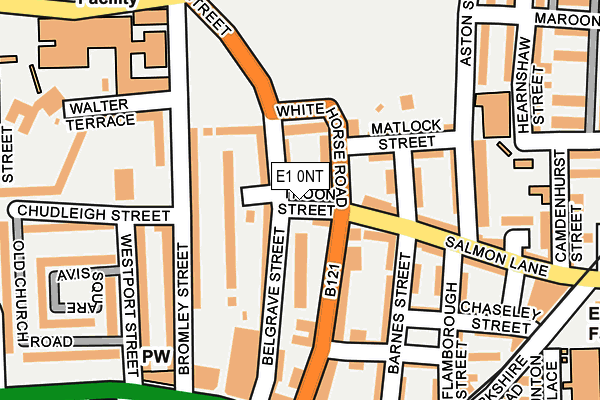 E1 0NT map - OS OpenMap – Local (Ordnance Survey)