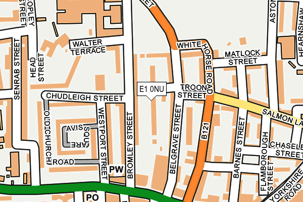 E1 0NU map - OS OpenMap – Local (Ordnance Survey)