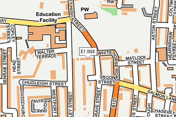 E1 0NX map - OS OpenMap – Local (Ordnance Survey)