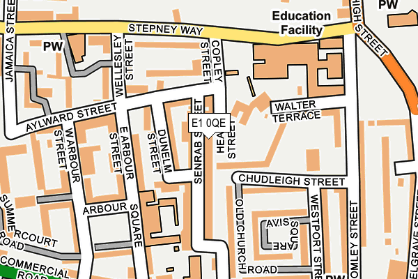 E1 0QE map - OS OpenMap – Local (Ordnance Survey)