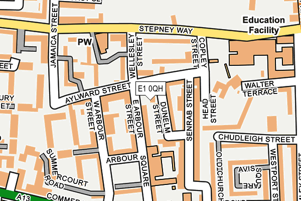 E1 0QH map - OS OpenMap – Local (Ordnance Survey)