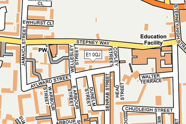 E1 0QJ map - OS OpenMap – Local (Ordnance Survey)