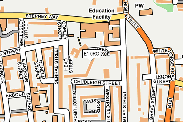 E1 0RG map - OS OpenMap – Local (Ordnance Survey)