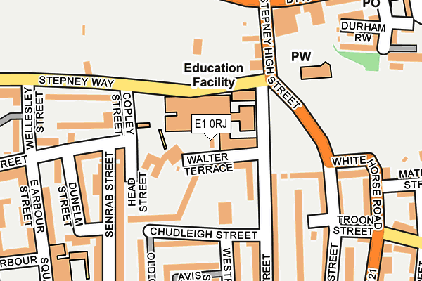 E1 0RJ map - OS OpenMap – Local (Ordnance Survey)