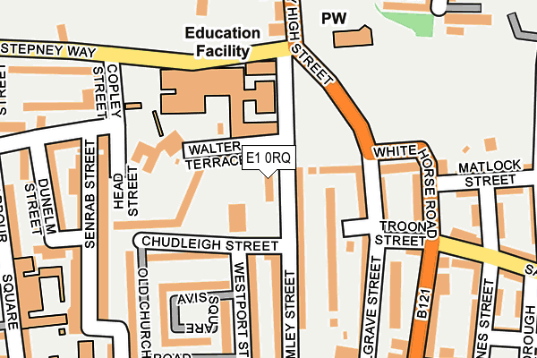 E1 0RQ map - OS OpenMap – Local (Ordnance Survey)