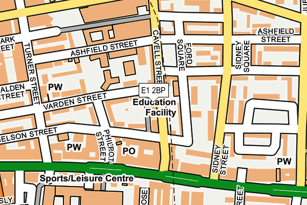 E1 2BP map - OS OpenMap – Local (Ordnance Survey)