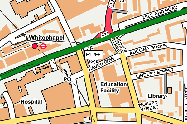 E1 2EE map - OS OpenMap – Local (Ordnance Survey)