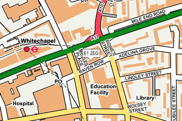 E1 2EG map - OS OpenMap – Local (Ordnance Survey)