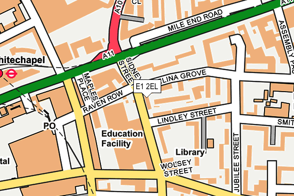 E1 2EL map - OS OpenMap – Local (Ordnance Survey)