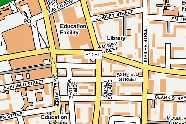 E1 2ET map - OS OpenMap – Local (Ordnance Survey)