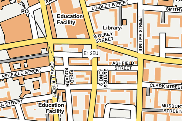 E1 2EU map - OS OpenMap – Local (Ordnance Survey)