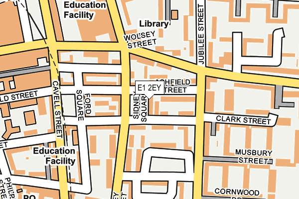 E1 2EY map - OS OpenMap – Local (Ordnance Survey)