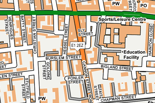 E1 2EZ map - OS OpenMap – Local (Ordnance Survey)