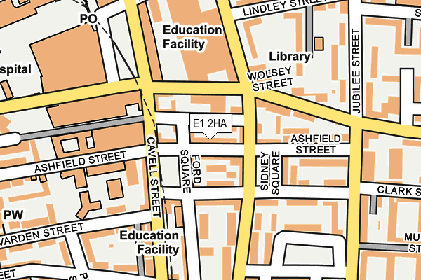 E1 2HA map - OS OpenMap – Local (Ordnance Survey)