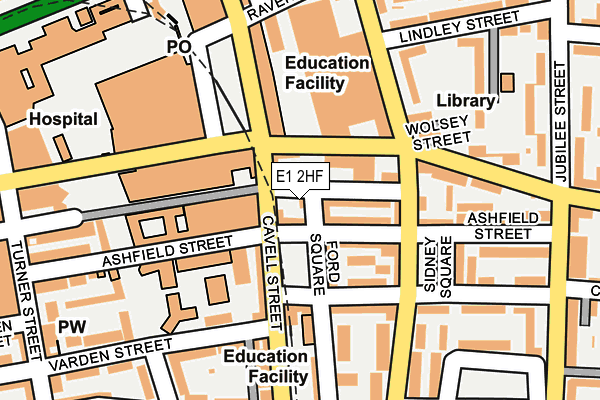 E1 2HF map - OS OpenMap – Local (Ordnance Survey)