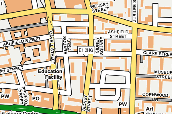E1 2HG map - OS OpenMap – Local (Ordnance Survey)