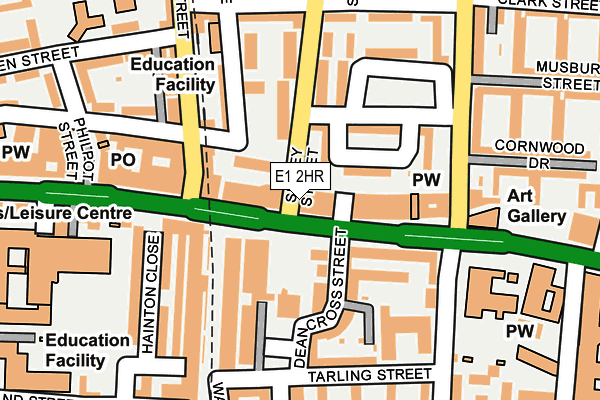 E1 2HR map - OS OpenMap – Local (Ordnance Survey)