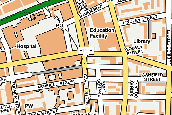 E1 2JA map - OS OpenMap – Local (Ordnance Survey)