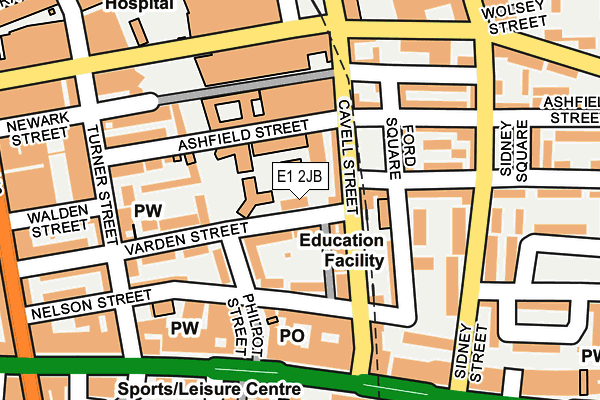 E1 2JB map - OS OpenMap – Local (Ordnance Survey)