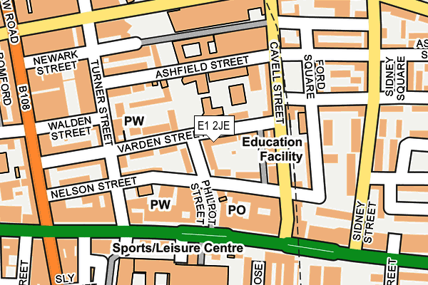 E1 2JE map - OS OpenMap – Local (Ordnance Survey)