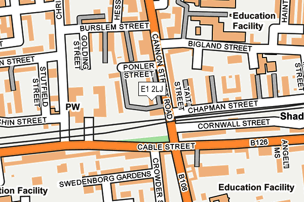 E1 2LJ map - OS OpenMap – Local (Ordnance Survey)