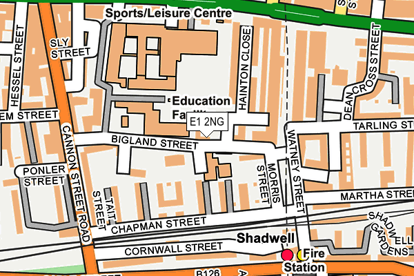 E1 2NG map - OS OpenMap – Local (Ordnance Survey)