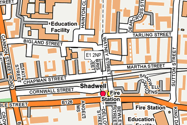 E1 2NP map - OS OpenMap – Local (Ordnance Survey)