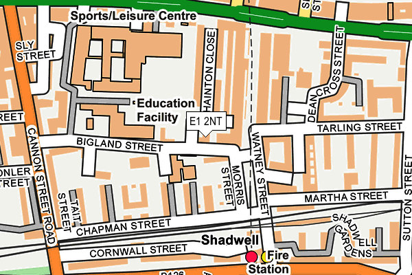 E1 2NT map - OS OpenMap – Local (Ordnance Survey)