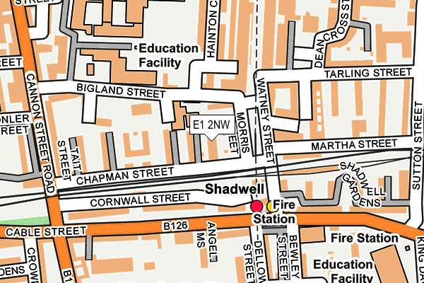 E1 2NW map - OS OpenMap – Local (Ordnance Survey)