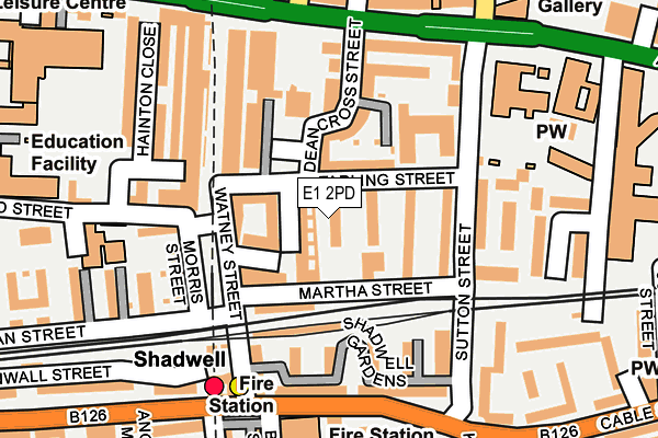 E1 2PD map - OS OpenMap – Local (Ordnance Survey)