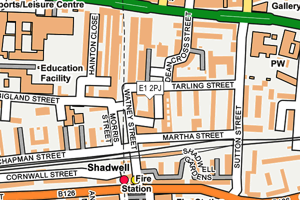 E1 2PJ map - OS OpenMap – Local (Ordnance Survey)