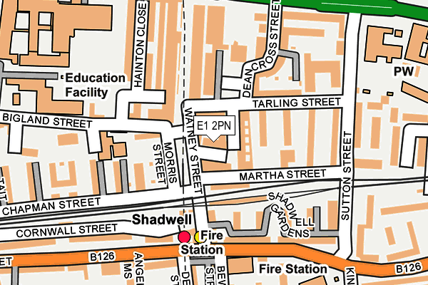 E1 2PN map - OS OpenMap – Local (Ordnance Survey)