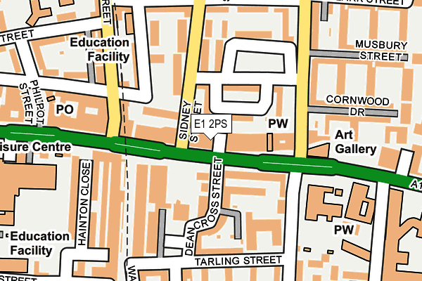 E1 2PS map - OS OpenMap – Local (Ordnance Survey)